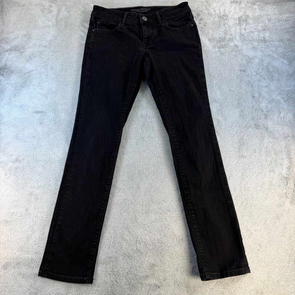 Banana Republic Classic Skinny Jeans Women's Size 8 Black Stretch